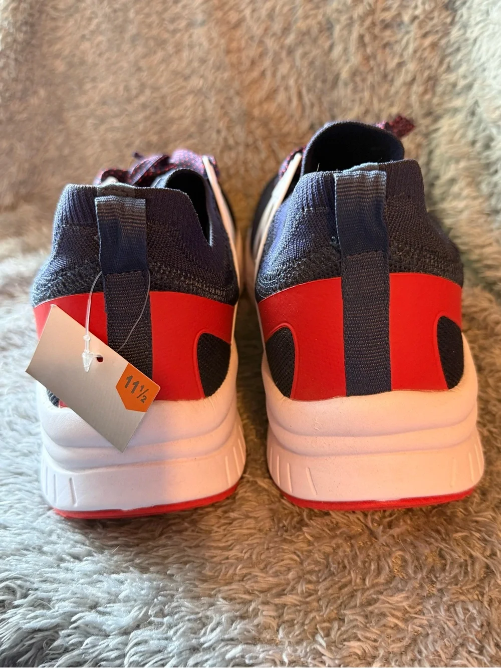 Avia Men's Navy Knit Athletic‎ Sneakers with White Cage and Red Logo 11.5 New